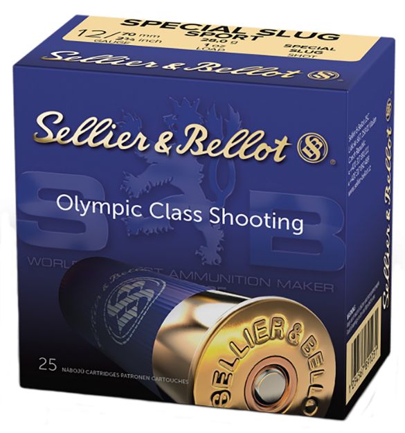 Picture of Sellier & Bellot SB12SLUG Shotgun  12Gauge 2.75" 1oz Rifled Slug Shot 25 Per Box/10 Case