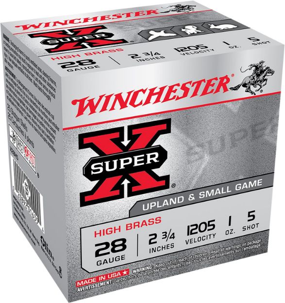 Picture of Winchester Ammo X28H5 Super X Heavy Game Load High Brass 28Gauge 2.75" 1oz 5Shot 25 Per Box/10 Case