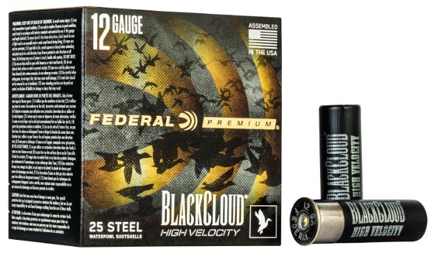 Picture of Federal PWBXH143BB Black Cloud FS High Velocity 12Gauge 3" 1 1/8oz BBShot 25 Per Box/10 Case