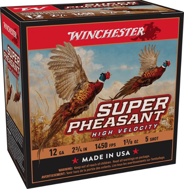 Picture of Winchester Ammo X12PHV5 Super Pheasant High Velocity High Brass 12Gauge 2.75" 1 3/8oz 5Shot 25 Per Box/10 Case