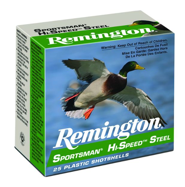 Picture of Remington Ammunition 20936 Sportsman Hi-Speed Steel 12Gauge 2.75" 1 1/8oz 4Shot 25 Per Box/10 Case