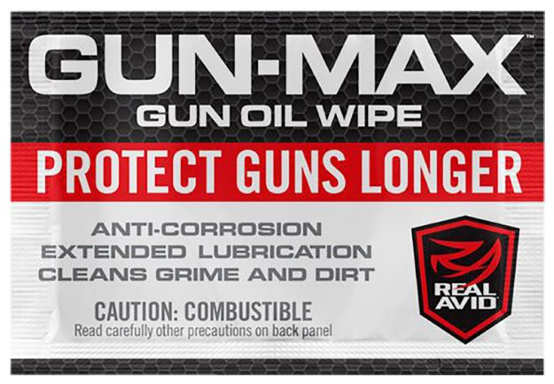 Picture of Real Avid AVGMW25 Gun-Max Gun Oil Against Corrosion & Lubricates Wipes 25 Count