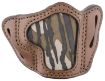 Picture of 1791 Gunleather MOBHCBRWR BHC Optic Ready OWB Size C Brown/Mossy Oak Leather Belt Slide Compatible w/Glock 43/Sig P365/Walther PPQ Right Hand