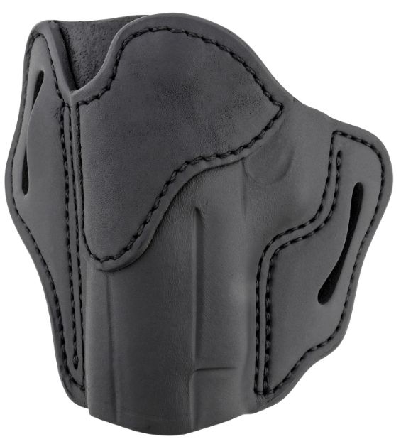 Picture of 1791 Gunleather ORBH23SBLL BH2.3 Optic Ready OWB Size 2.3 Stealth Black Leather Belt Slide Compatible w/Glock 17/S&W M&P Shield Left Hand