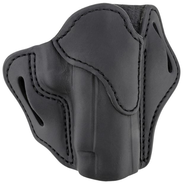 Picture of 1791 Gunleather ORBH23SBLR BH2.3 Optic Ready OWB Size 2.3 Stealth Black Leather Belt Slide Compatible w/Glock 17/S&W M&P Shield Right Hand