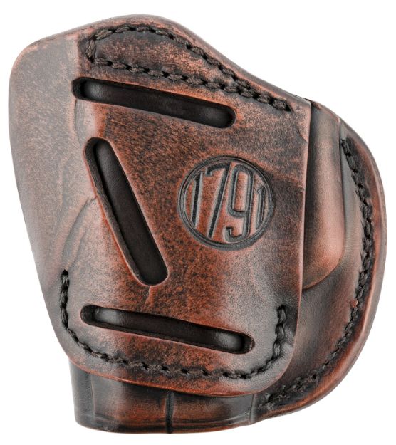 Picture of 1791 Gunleather 4WH2VTGR 4-Way  IWB/OWB Size 02 Vintage Leather Belt Clip Fits S&W M&P Bodyguard Right Hand