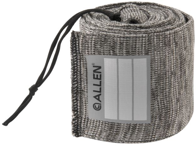 Picture of Allen 13169 Stretch Knit Gun Sock Gray Silicone-Treated Knit w/Custom ID Labeling Holds Muzzleloader 66" L x 3.75" W Interior Dimensions