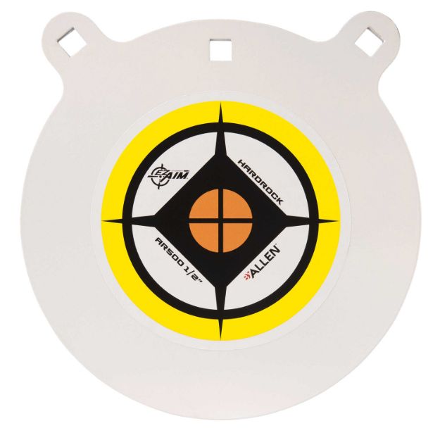 Picture of EZ-Aim 15600 Hardrock  10" AR500 Steel Gong Shooting Target .50" Thickness White / Yellow / Black