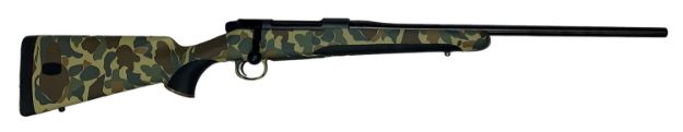 Picture of Mauser M18OS243T M18  243 Win 5+1 22" Black Threaded Barrel Black Steel Old School Camo Fixed with Storage Compartment Stock Right Hand