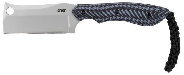 Picture of CRKT 2398 S.P.E.C.  2.44" Fixed Cleaver Plain Bead Blasted 8Cr13MoV SS Blade/Black Textured G10 Handle Includes Lanyard