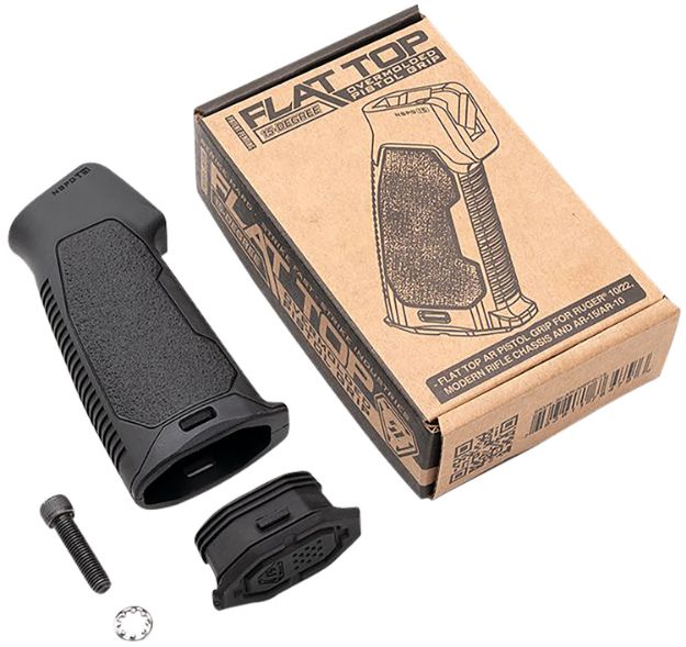 Picture of Strike Industries ARNBPG15 Flat Top Overmolded Pistol Grip Black Rubber for AR-Platform & Ruger 10/22 Stock/Chassis