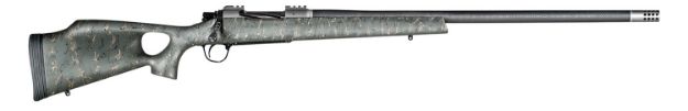 Picture of Christensen Arms CA10269315323 Summit TI  Full Size 7mm Rem Mag 3+1, 26" Natural Titanium Steel Threaded Barrel, Natural Titanium Aluminum Receiver, Green w/Black/Tan Accents Fixed Thumbhole Stock