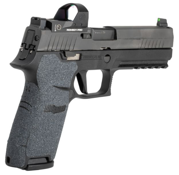 Picture of Hogue 17639 Wrapter Adhesive Grip made of Heavy Grit with Black Finish for Sig P320 Full Size with Medium Grip Module