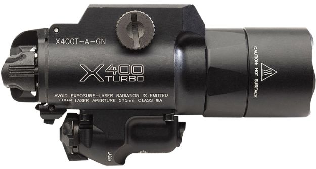 Picture of SureFire X400TAGN X400T-A-GN Turbo Black Anodized 650 Lumens White LED/Green Laser