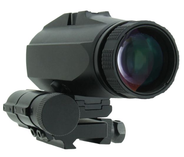 Picture of TacFire RDX3MB Flip to Side 3X Red Dot Magnifier  Black Anodized 3x 30 mm