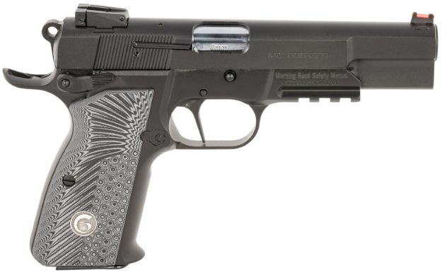 Picture of EAA GIRSAN 390470 MCP35 Match 9mm Luger 15+1 4.87" Stainless Steel Barrel, Matte Black Serrated Slide, Matte Black Steel Frame w/Accessory Rail & Beavertail, Black/Gray Checkered Grips Ambidextrous