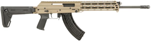 Picture of M+M Industries M10XPLUSFDE M10X Plus 7.62x39mm 30+1 16.50" Chrome Lined Barrel, FDE Rec & Black Furniture, Chaos Muzzle Brake, M-LOK Handgaurd, Magpul Zhukov Folding Stock, Gen 3 Grip, Ambi Controls