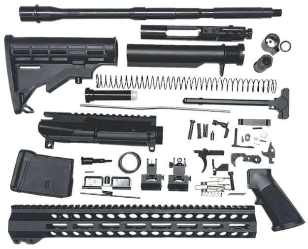 Picture of Bowden Tactical J27115 AR Rifle Build Kit  Complete, 15" M-Lok Handguard, Mil-Spec Parts, Flip Up Sights