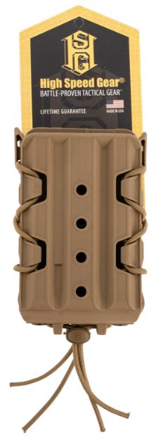 Picture of High Speed Gear 162R01CB X2R Taco V2 Mag Pouch Double, Coyote Brown Polymer, Belt Clip/MOLLE U-Mount, Compatible w/ AR/AK Rifle Mags