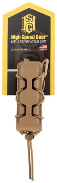 Picture of High Speed Gear 16PT01CB TACO V2 Mag Pouch Single, Coyote Brown Polymer, Belt Clip/MOLLE U-Mount, Compatible w/ Pistol Mags