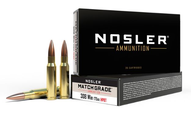 Picture of Nosler 60072 Match Grade  308Win 175gr Custom Competition Hollow Point Boat Tail 20 Per Box/10 Case