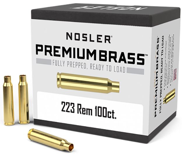 Picture of Nosler 10098 Premium Brass Unprimed Cases 223Rem Rifle Brass 100/Box