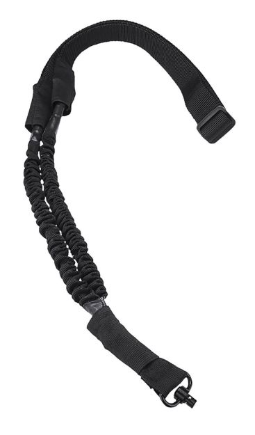 Picture of NcStar AQDBS1B VISM 1 Point Sling 1.50" 46"-64" Adjustable Bungee Black Nylon Strap w/Elastic Shock-Cord