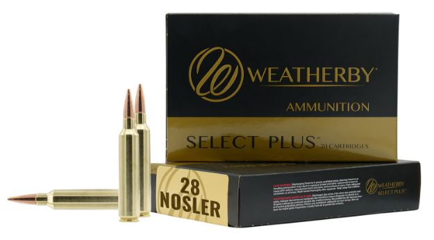 Picture of Weatherby F28NOS150SCO Select Plus  28Nosler 150gr Swift Scirocco 20 Per Box/10 Case