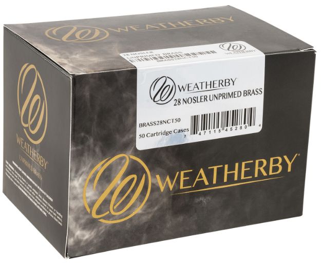 Picture of Weatherby BRASS28NCT50 Unprimed Cases  28Nosler Rifle Brass 50/Box