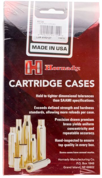 Picture of Hornady 8729 Unprimed Cases Cartridge 35 Rem Rifle Brass