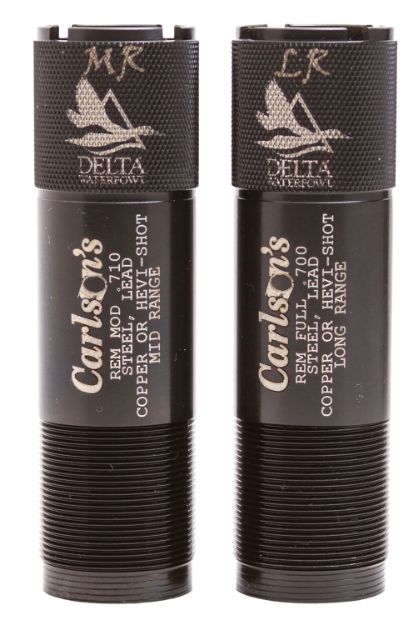 Picture of Carlson's Choke Tubes 07260 Delta Waterfowl  Remington Rem Choke 12 Gauge Mid/Long Range Knurled 17-4 Stainless Steel