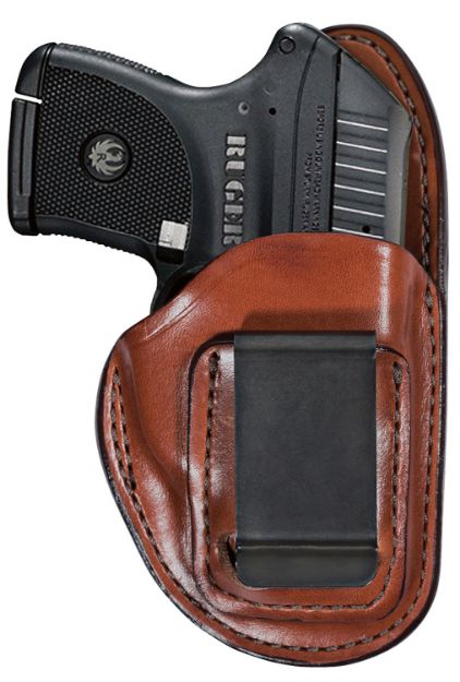 Picture of Bianchi 19235 100 Professional  IWB Size 11 Tan Leather Belt Clip Compatible w/Glock 19/23/Ruger Security-9 Belt 1.75" Wide Left Hand