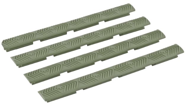 Picture of Ergo 4332OD WedgeLok Slot Cover  OD Green Rubber, 7 Slot Low Profile w/Aggressive Texture 4 Per Pack