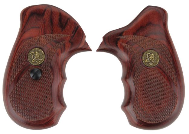 Picture of Pachmayr 63080 Renegade Grip Checkered Rosewood Laminate with Finger Grooves for Taurus 85