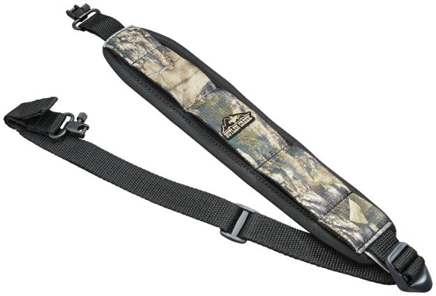 Picture of Butler Creek 181017 Comfort Stretch Rifle Sling Mossy Oak Break-Up Country Neoprene w/Non-Slip Grippers Adjustable Design QD Swivels