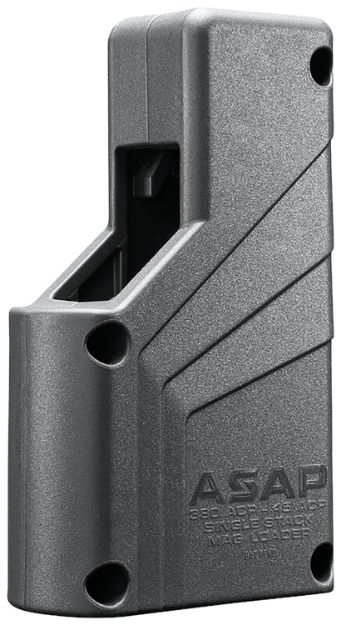 Picture of Butler Creek BCA1XSML ASAP Universal Mag Loader Single Stack Style Black Polymer Fits 9mm - 45 ACP Caliber Pistols