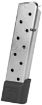 Picture of CMC Products 17150 Power Mag Railed 10rd 45 ACP Fits 1911 Government Stainless Steel w/ Black Base Pad