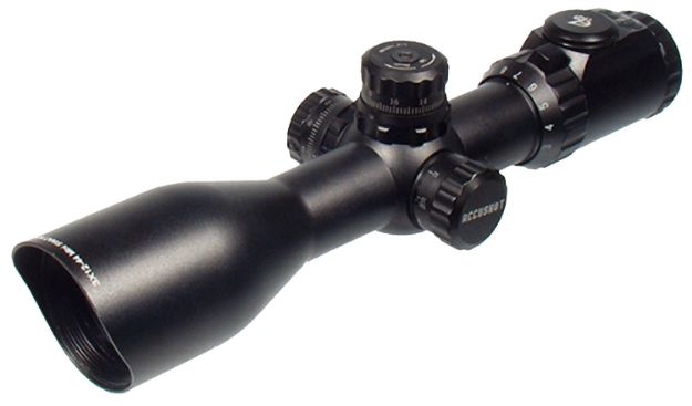 Picture of UTG SCP3-UM312AO Accushot  Black Hardcoat Anodized 3-12x 44mm 30mm Tube Illuminated Red/Green Mil-Dot Reticle