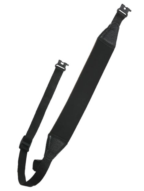 Picture of Outdoor Connection NDS90063 Elite Sling 1" Adjustable Black Neoprene/Leather Rifle/Shotgun