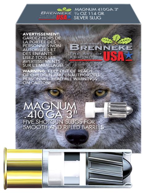 Picture of Brenneke SL4103M Magnum  410Gauge 3" 1/4oz Slug Shot 5 Per Box/90 Case