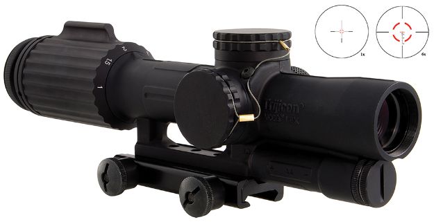 Picture of Trijicon 1600001 VCOG  Black Hardcoat Anodized 1-6x 24mm LED Red Segmented Circle w/Crosshair 223 77gr Reticle