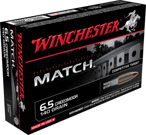 Picture of Winchester Ammo S65CM Match  6.5Creedmoor 140gr Sierra MatchKing BTHP 20 Per Box/10 Case