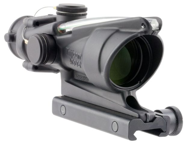 Picture of Trijicon 100224 ACOG  Black Hardcoat Anodized 4x32mm Illuminated Green Horseshoe .223/5.56 BDC Reticle