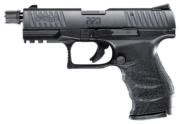 Picture of Walther Arms 5100301 PPQ M2 SD Tactical 22 LR 12+1 4" Threaded Black Steel Barrel, Matte Black Tenifer Aluminum/Serrated Slide, Black Polymer Frame w/Picatinny Rail, Black Polymer Grips