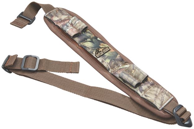 Picture of Butler Creek 180037 Comfort Stretch Alaskan Magnum Rifle Sling Mossy Oak Break-Up Country Neoprene w/Non-Slip Grippers 20"-46" OAL 2.50" Wide Adjustable Design & Shell Loops