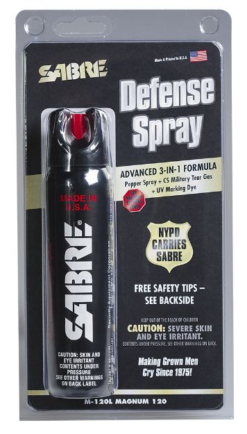 Picture of Sabre M120L Magnum Self Defense Police Magnum Pepper Spray Range 8-10 ft 4.36 oz