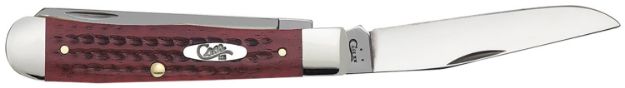 Picture of Case 00783 Trapper  Medium 3.25"/3.27" Folding Clip Point/Spey Plain Mirror Polished Tru-Sharp SS Blade Corn Cob Jigged Old Red Bone Handle