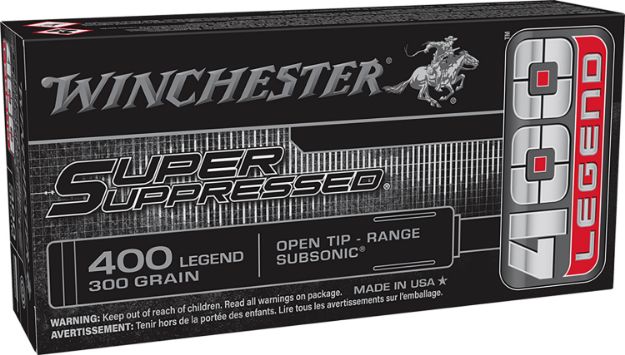 Picture of Winchester Ammo SUP400 Super Suppressed  400Legend 300gr Open Tip 20 Per Box/10 Case