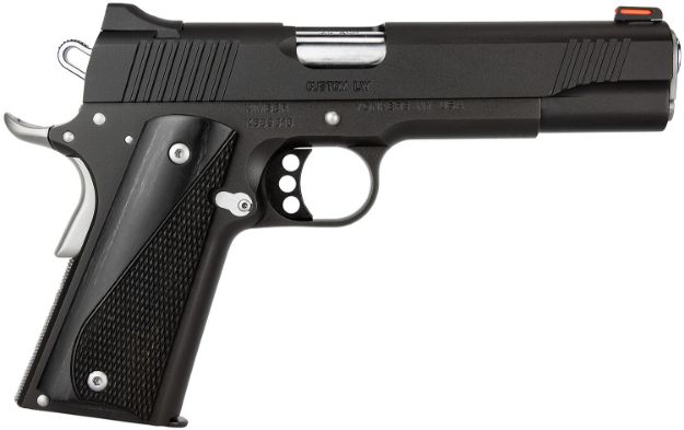 Picture of Kimber Mfg.,inc 3700595 Custom LW Nightstar 45ACP 8+1 5" Front Serrations Steel Slide Black Smooth/Checkered Black/Gray Laminate Grip