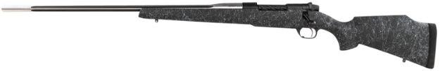 Picture of Weatherby MAM01N653WL8B Mark V Accumark 6.5-300 Wthby Mag 3+1 26" Barrel, Graphite Black Cerakote Metal Finish, Gray Webbed Black Fixed Monte Carlo Stock Left Hand